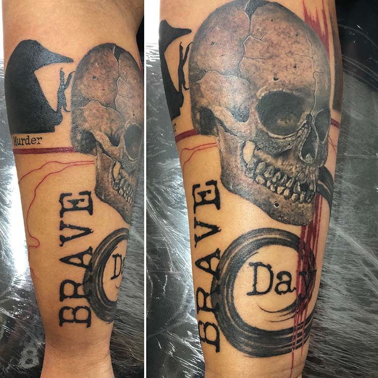Brave Skull Tattoo image